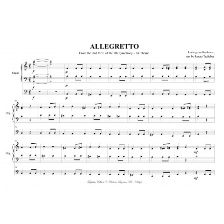 BEETHOVEN - Allegretto - From 2nd Mov. of 7°Synph. - 1st Theme